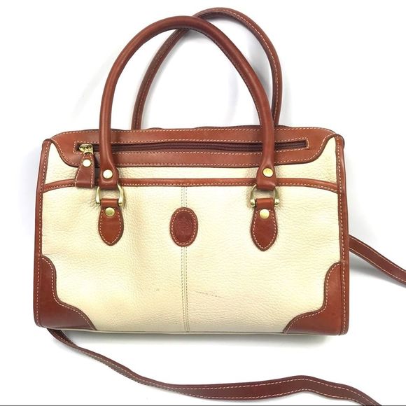 Liz Claiborne Handbags - Vintage pebbled leather Liz Claiborne satchel bag